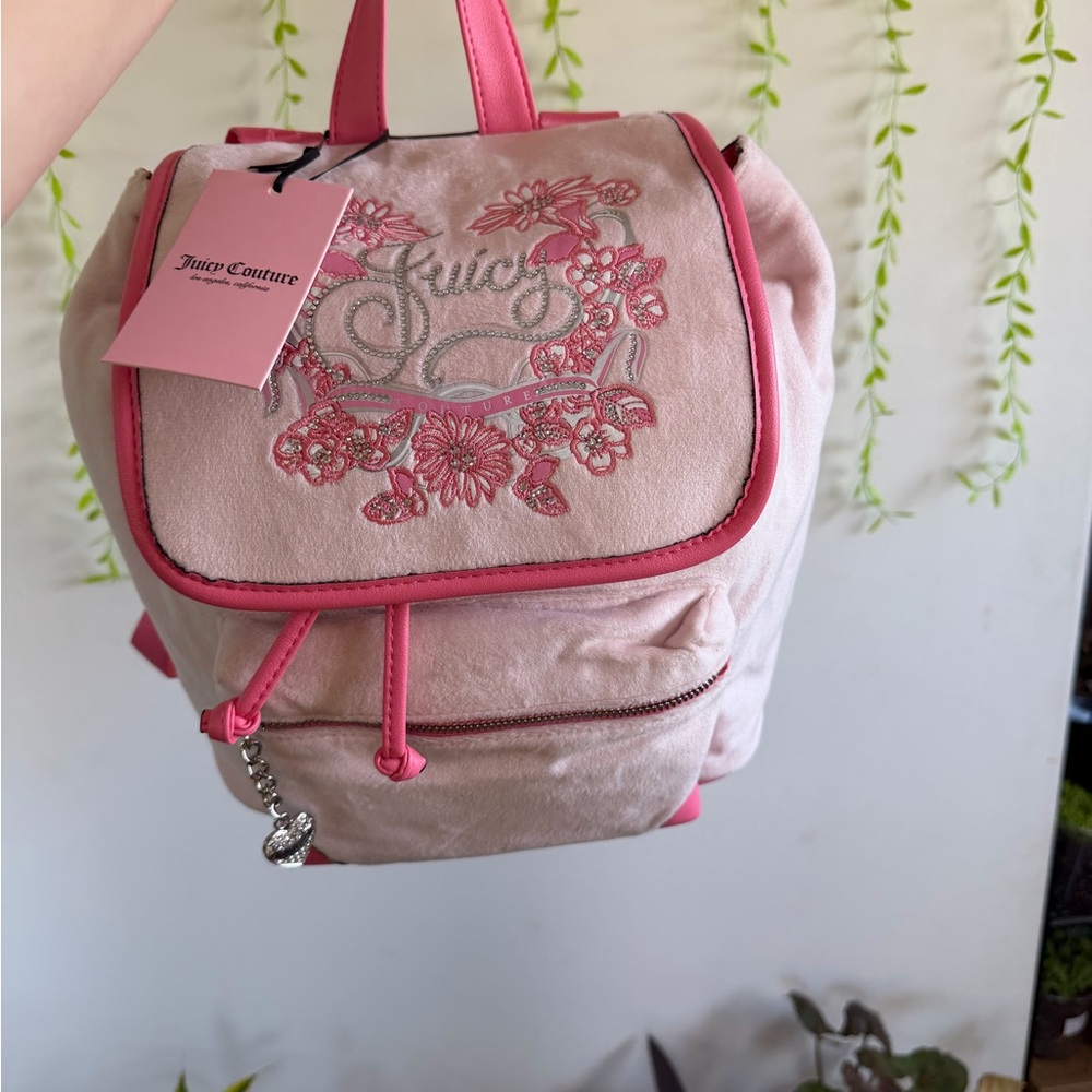 Juicy Couture in bloom pink Embroidered Backpack